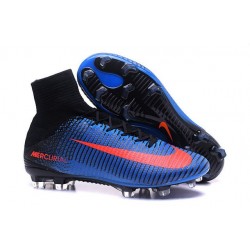 Scarpe Calcio 2016 Nuovo Nike Mercurial Superfly 5 FG Blu Nero Rosso