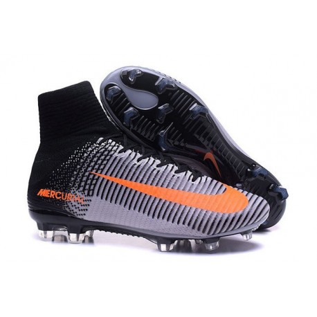 Scarpe Calcio 2016 Nuovo Nike Mercurial Superfly 5 FG Bianco Nero Arancio