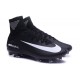 Nike Mercurial Superfly V FG ACC Nuove Scarpa da Calcetto Nero Bianco