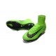 Nike Mercurial Superfly V FG ACC Nuove Scarpa da Calcetto Verde Nero