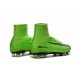 Nike Mercurial Superfly V FG ACC Nuove Scarpa da Calcetto Verde Nero