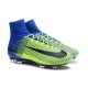 Nike Mercurial Superfly V FG ACC Nuove Scarpa da Calcetto Verde Blu Nero