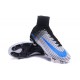 Nike Mercurial Superfly V FG ACC Nuove Scarpa da Calcetto Bianco Blu Nero