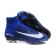 Nike Mercurial Superfly V FG ACC Nuove Scarpa da Calcetto Blu Bianco