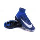 Nike Mercurial Superfly V FG ACC Nuove Scarpa da Calcetto Blu Bianco