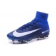 Nike Mercurial Superfly V FG ACC Nuove Scarpa da Calcetto Blu Bianco