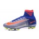 Nike Mercurial Superfly V FG ACC Nuove Spark Brilliance Scarpa da Calcetto Bianco Blu Arancio