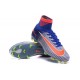 Nike Mercurial Superfly V FG ACC Nuove Spark Brilliance Scarpa da Calcetto Bianco Blu Arancio