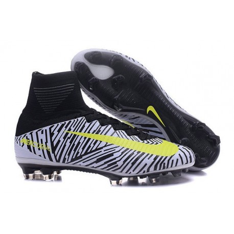 Scarpe da Calcio 2016 Nike Mercurial Superfly V FG ACC Bianco Nero Giallo