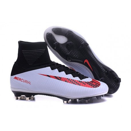 Scarpe da Calcio 2016 Nike Mercurial Superfly V FG ACC Bianco Rosso