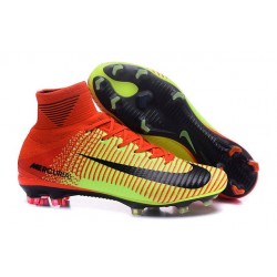 Scarpe da Calcio 2016 Nike Mercurial Superfly V FG ACC Rosso Verde Nero