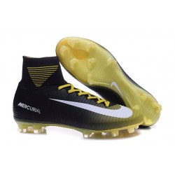 Nike Mercurial Superfly 5 FG Scarpa Uomo Nero Giallo Bianco