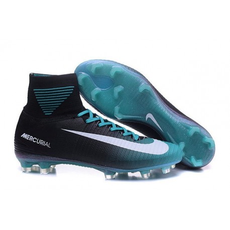 Nike Mercurial Superfly 5 FG Scarpa Uomo Nero Blu Bianco