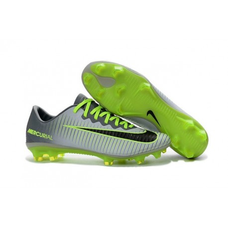 Nike Scarpa da Calcio 2016 Mercurial Vapor 11 FG ACC Grigio Nero Verde