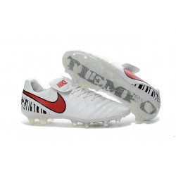 Nike Scarpette da Calcio 2016 Tiempo Legend 6 Tech Craft FG Bianco Rosso