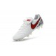 Nike Scarpette da Calcio 2016 Tiempo Legend 6 Tech Craft FG Bianco Rosso