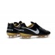 Nike Scarpette da Calcio 2016 Tiempo Legend 6 Tech Craft FG Nero Bianco Oro