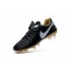 Nike Scarpette da Calcio 2016 Tiempo Legend 6 Tech Craft FG Nero Bianco Oro