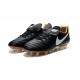 Nike Scarpette da Calcio 2016 Tiempo Legend 6 Tech Craft FG Nero Bianco Oro