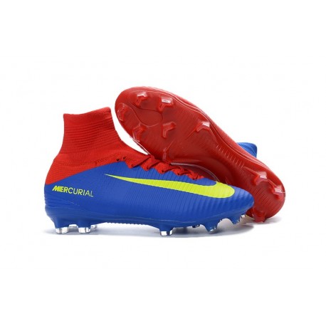 Nike Mercurial Superfly 5 FG Scarpa Uomo Rosso Blu Giallo