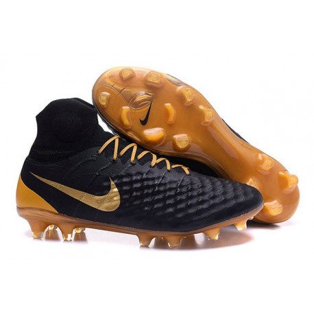 Nuovo Nike Scarpa da Calcio Magista Obra 2 FG Nero Oro