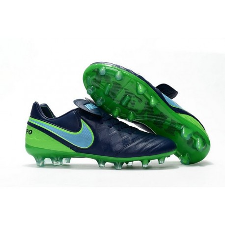 Nike Scarpette da Calcio 2016 Tiempo Legend 6 Tech Craft FG Verde Nero