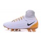 Nuovo Nike Scarpa da Calcio Magista Obra 2 FG Bianco Oro Nero