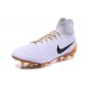 Nuovo Nike Scarpa da Calcio Magista Obra 2 FG Bianco Oro Nero