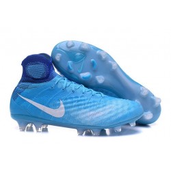 Nuovo Nike Scarpa da Calcio Magista Obra 2 FG Blu Bianco