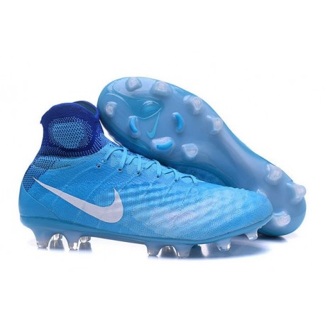 Nuovo Nike Scarpa da Calcio Magista Obra 2 FG Blu Bianco