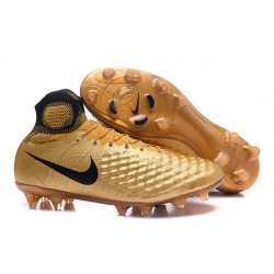 Nuovo Nike Scarpa da Calcio Magista Obra 2 FG Oro Nero