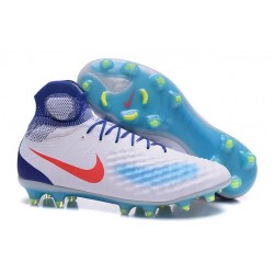 Nike Magista Obra II FG ACC Scarpe da Calcio Uomo Bianco Blu Rosso