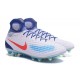 Nike Magista Obra II FG ACC Scarpe da Calcio Uomo Bianco Blu Rosso