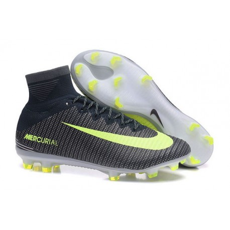 Nike Mercurial Superfly V CR7 FG Nuovo Scarpa da Calcio Uomo Nero Verde