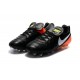 Nike Tiempo Legend VI FG Pelle Scarpe Calcio Nero Arancio