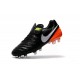 Nike Tiempo Legend VI FG Pelle Scarpe Calcio Nero Arancio