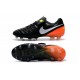 Nike Tiempo Legend VI FG Pelle Scarpe Calcio Nero Arancio