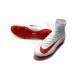 Nike Mercurial Superfly V FG Nuovo Scarpa da Calcio Uomo Bianco Rosso