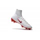 Nike Mercurial Superfly V FG Nuovo Scarpa da Calcio Uomo Bianco Rosso