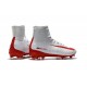 Nike Mercurial Superfly V FG Nuovo Scarpa da Calcio Uomo Bianco Rosso