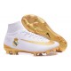 Nike Mercurial Superfly V FG Nuovo Scarpa da Calcio Real Madrid FC Bianco Oro