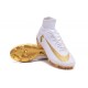 Nike Mercurial Superfly V FG Nuovo Scarpa da Calcio Real Madrid FC Bianco Oro