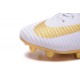 Nike Mercurial Superfly V FG Nuovo Scarpa da Calcio Real Madrid FC Bianco Oro