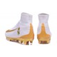 Nike Mercurial Superfly V FG Nuovo Scarpa da Calcio Real Madrid FC Bianco Oro