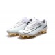 Nike Mercurial Vapor Vitórias XI FG Scarpe Calcio Uomo Bianco Oro