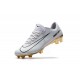 Nike Mercurial Vapor Vitórias XI FG Scarpe Calcio Uomo Bianco Oro