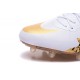 Scarpini Calcio Nuove Nike Hypervenom Phinish FG Neymar Jordan Bianco Oro