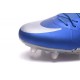 Scarpini Calcio Nuove Nike Hypervenom Phinish FG Neymar Jordan NJR Blu Metallico