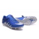 Scarpini Calcio Nuove Nike Hypervenom Phinish FG Neymar Jordan NJR Blu Metallico