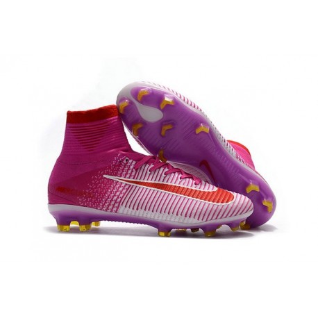 Nike Mercurial Superfly 5 FG 2017 Scarpe Calcio Uomo Rosa Rosso